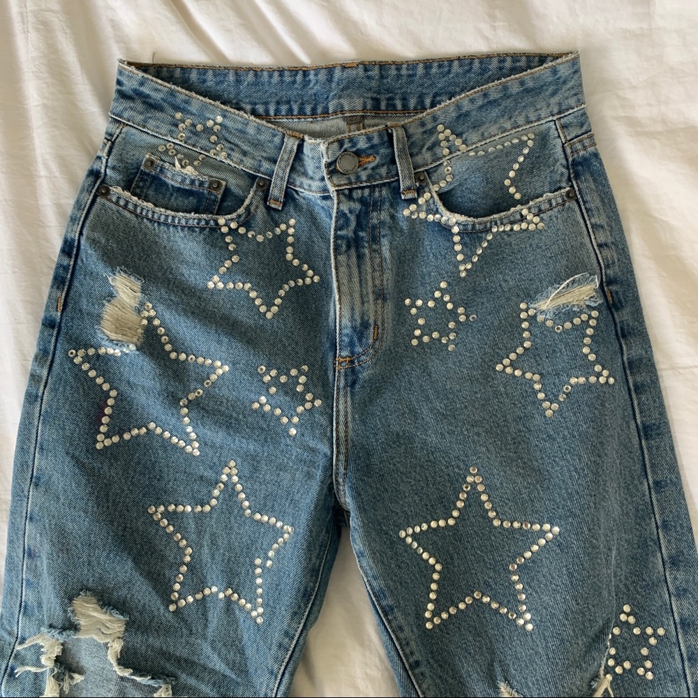 Rhinestone Star Jeans